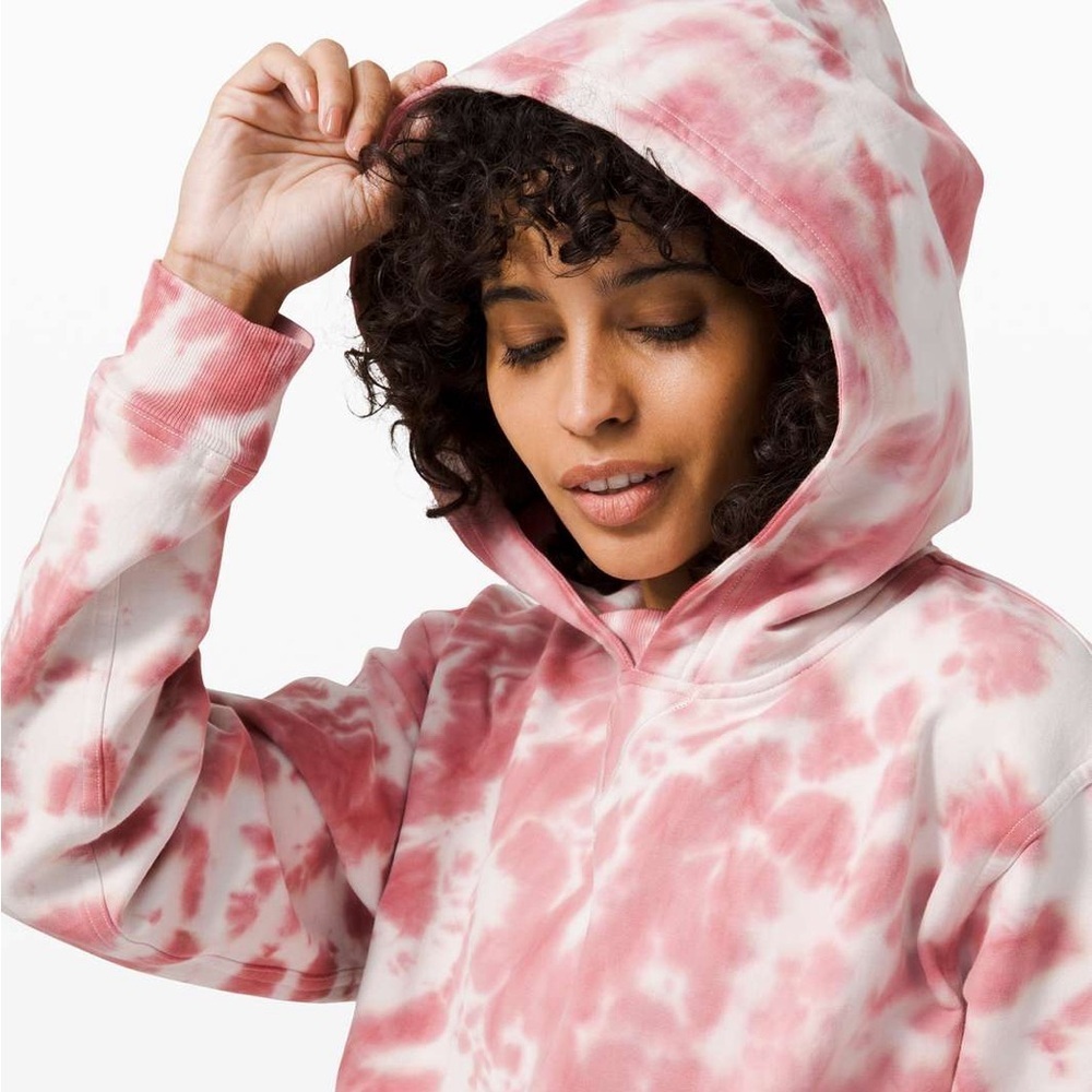 NWT Lululemon All Yours Hoodie Tie Dye Rose Pink Size 8